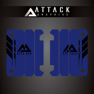 Attack Graphics 207-128-0002 Renegade Radiator Louver Decals  YZ Blue