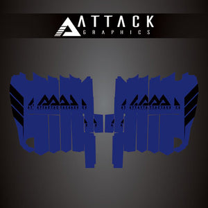Attack Graphics 207-128-0003 Renegade Radiator Louver Decals  YZ Blue