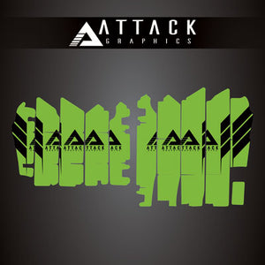 Attack Graphics 207-128-0006 Renegade Radiator Louver Decals  KX Green