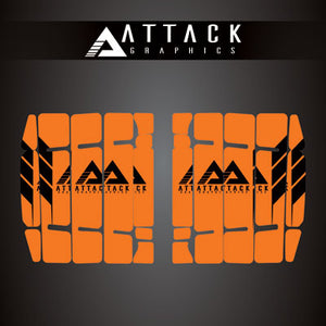 Attack Graphics 207-128-0001 Renegade Radiator Louver Decals  KTM Orange