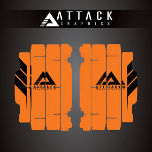 Attack Graphics 207-128-0008 Renegade Radiator Louver Decals  KTM Orange