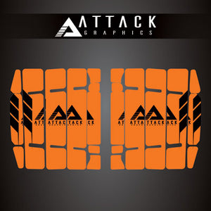 Attack Graphics 207-128-0009 Renegade Radiator Louver Decals  KTM Orange