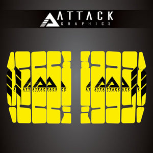 Attack Graphics 207-128-0007 Renegade Radiator Louver Decals  Husqvarna Yellow