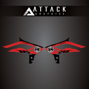 Attack Graphics 207-124-0053 Renegade Radiator Shroud Decal  Beta Red