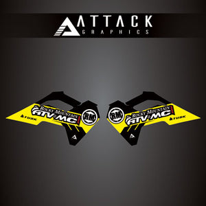 Attack Graphics 207-124-0056 Renegade Radiator Shroud Decal  Husqvarna Yellow