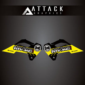 Attack Graphics 207-124-0057 Renegade Radiator Shroud Decal  Husqvarna Yellow