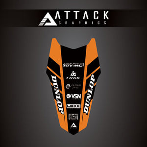 Attack Graphics 207-127-0001 Renegade Rear Fender Decal  KTM Orange
