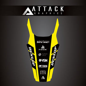 Attack Graphics 207-127-0007 Renegade Rear Fender Decal  Husqvarna Yellow