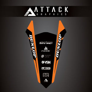 Attack Graphics 207-127-0015 Renegade Rear Fender Decal  KTM Orange