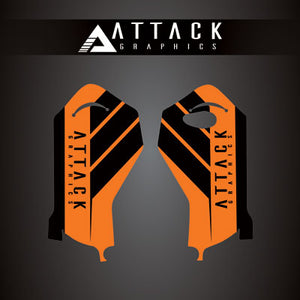 Attack Graphics 207-125-0024 Renegade Lower Fork Guard Decal  KTM Orange