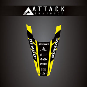 Attack Graphics 207-127-0026 Renegade Rear Fender Decal  Husqvarna Yellow