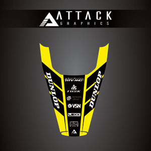 Attack Graphics 207-127-0032 Renegade Rear Fender Decal  Husqvarna Yellow