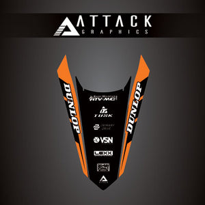 Attack Graphics 207-127-0033 Renegade Rear Fender Decal  KTM Orange