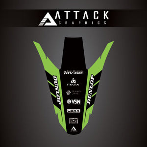 Attack Graphics 207-127-0035 Renegade Rear Fender Decal  KX Green