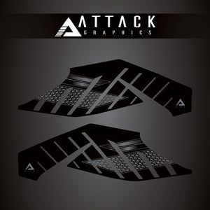 Attack Graphics 210-274-0006 Tank Protection Decals Sides Black/Grey