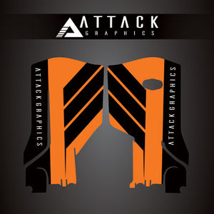 Attack Graphics 207-125-0029 Renegade Lower Fork Guard Decal  KTM Orange