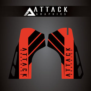 Attack Graphics 207-125-0028 Renegade Lower Fork Guard Decal  CR Red