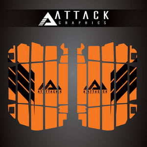 Attack Graphics 207-128-0017 Renegade Radiator Louver Decals  KTM Orange