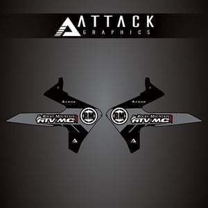 Attack Graphics 207-124-0065 Renegade Radiator Shroud Decal  Dark Grey