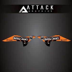 Attack Graphics 207-124-0063 Renegade Radiator Shroud Decal  KTM Orange