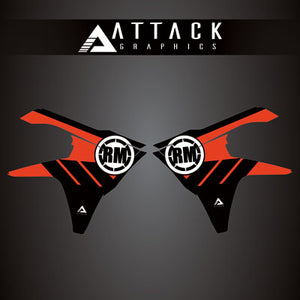 Attack Graphics 207-124-0061 Renegade Radiator Shroud Decal  GasGas Red