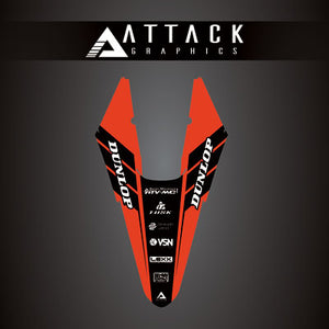 Attack Graphics 207-127-0036 Renegade Rear Fender Decal  GasGas Red
