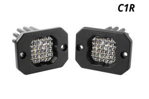 Diode Dynamics DD7427P Stage Series C1R - White Flood Flush Mount LED Pod (Pair)