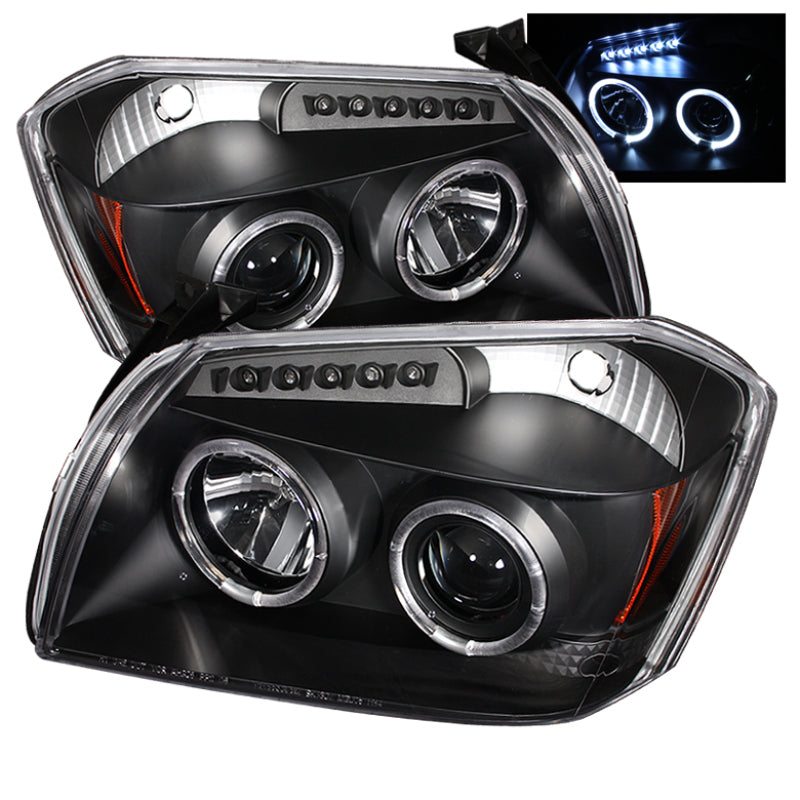 Spyder 5009876 fits Dodge 05-07 Magnum Projector Headlights LED Halo LED Blk (N