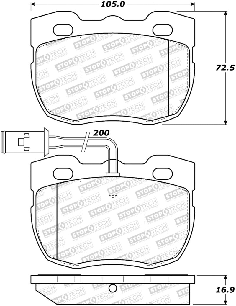 Stoptech 308.052 Street Brake Pads - Front