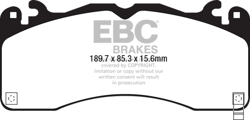 EBC DP23040 2015+ fits Ford Mustang (6th Gen) 2.3L Turbo (GT Package) Greenstuff Front Brake Pads