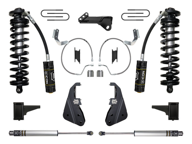 ICON K63171 23-25 fits Ford F-250/F-350 Super Duty 4WD 4-5.5in Lift Stage Coilover Conversion System