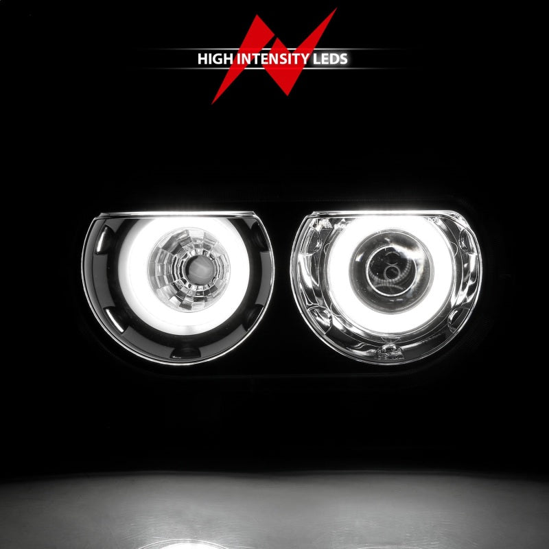 ANZO 121308 2014 fits Dodge 08-20 Challenger Projector Headlights w/ Halo Black (CCFL)