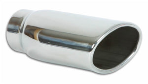 Vibrant 1406 4.5in x 3in Oval SS Exhaust Tip (Single Wall Angle Cut Rolled Edge)