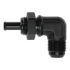 DeatschWerks 10AN Male Flare Bulkhead to 3/8in Hose Barb 90-Degree