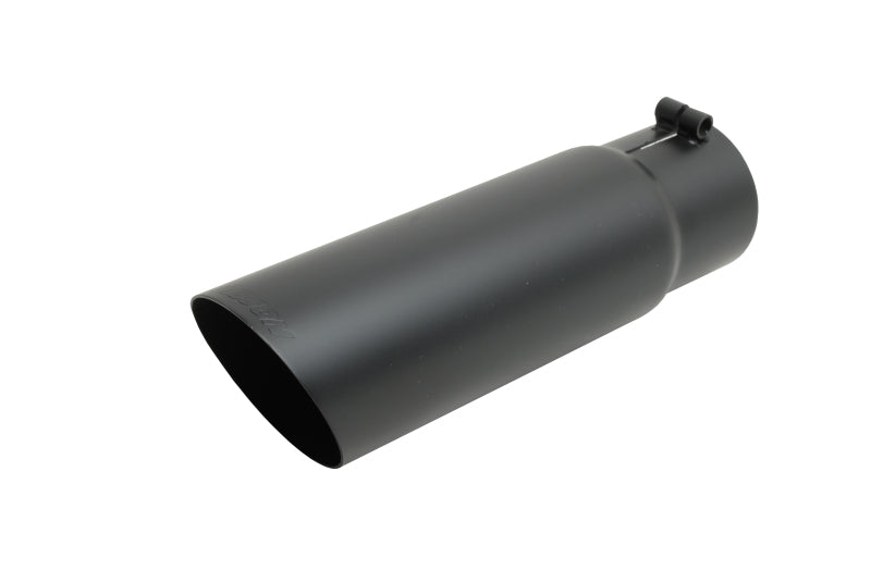 Gibson  500401-B Round Single Wall Angle-Cut Tip - 5in OD/4in Inlet/12in Length