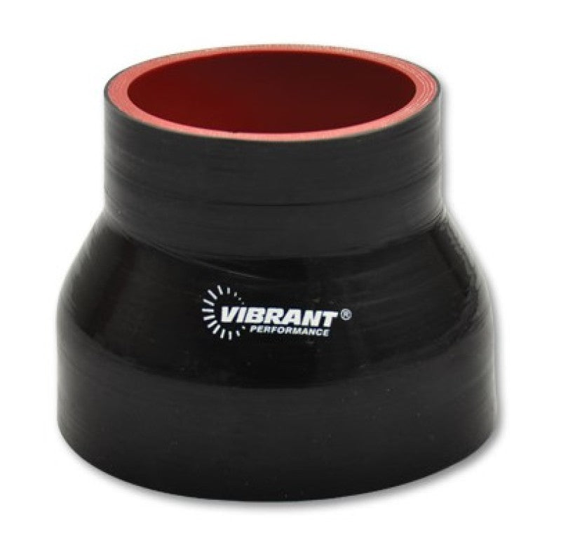 Vibrant 19737 4 Ply Reducer Couper 3in ID x 3.75in ID x 3in Long - Black