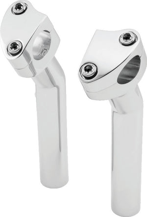 Bikers Choice 482483 Chrome 6.5 Inch Smooth Top Pullback Handlebar Risers
