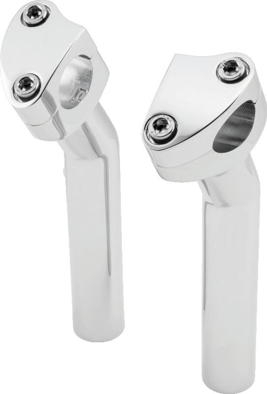 Bikers Choice 482483 Chrome 6.5 Inch Smooth Top Pullback Handlebar Risers