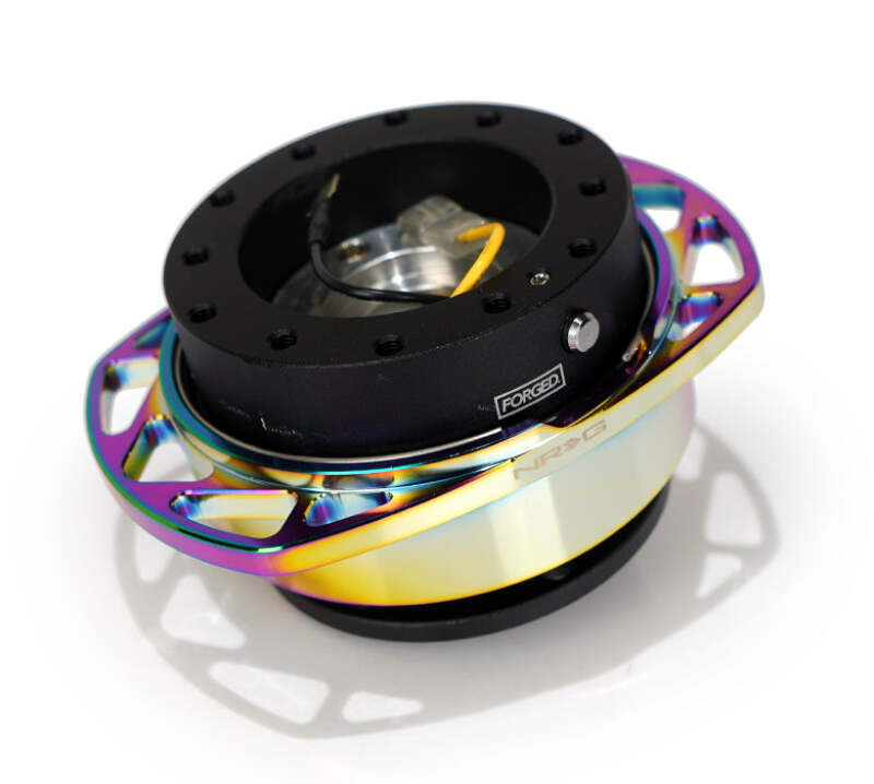 NRG SRK-257BK-MC Quick Release Kit Gen 257 - Black Body / Neochrome Cutout Ring