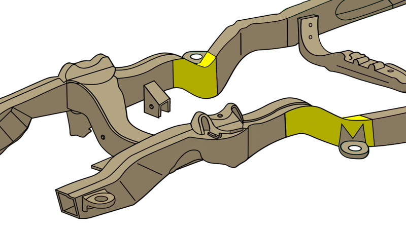 RustBuster RB7605R Front Frame Section Right Side