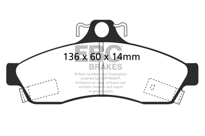 EBC DP21181 fits Chevrolet 92-96 Caprice 4.3 Police Greenstuff Rear Brake Pads