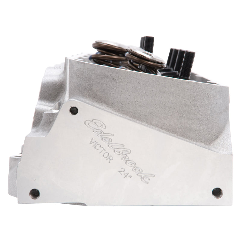 Edelbrock 61409 Race Cyl Head Musi CNC BBC Victor 24Deg Complete