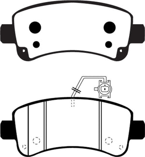 EBC UD1746 14-16 Ram Trucks Promaster 3.6 Ultimax2 Rear Brake Pads