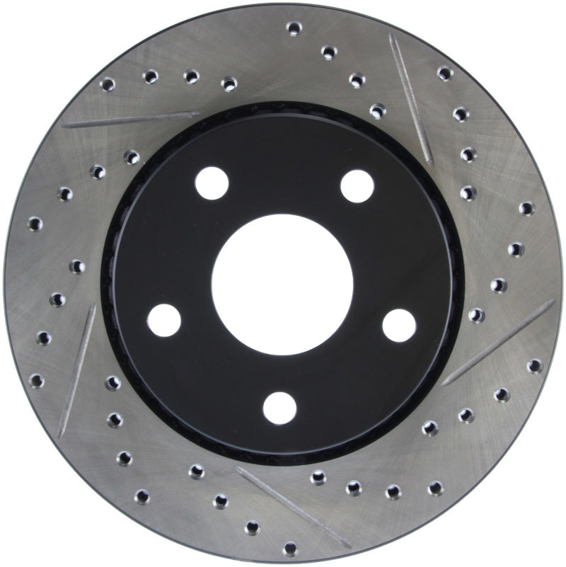 Stoptech 127.67068L 07-13 Jeep Wrangler Slotted & Drilled Left Front Rotor