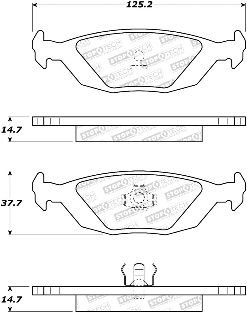 Stoptech 308.0322 Street Brake Pads