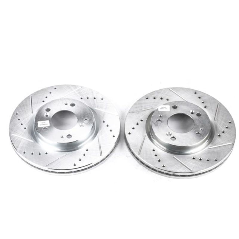 PowerStop fits Mitsubishi 06-12 Eclipse Front Evolution Drilled & Slotted Rotors