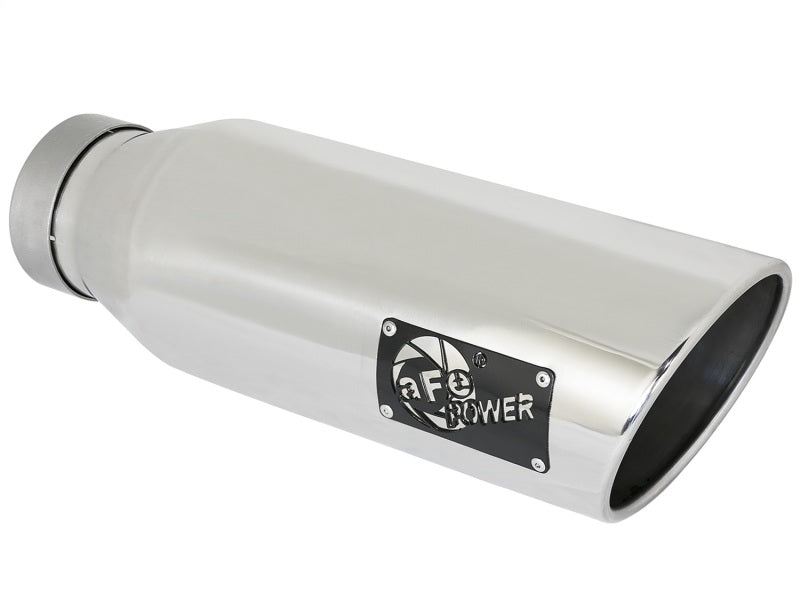 AFE 49T40601-P18 orce-XP 409 SS Exhaust Tip 4in In x 6in Out x 18in L Bolt-On R