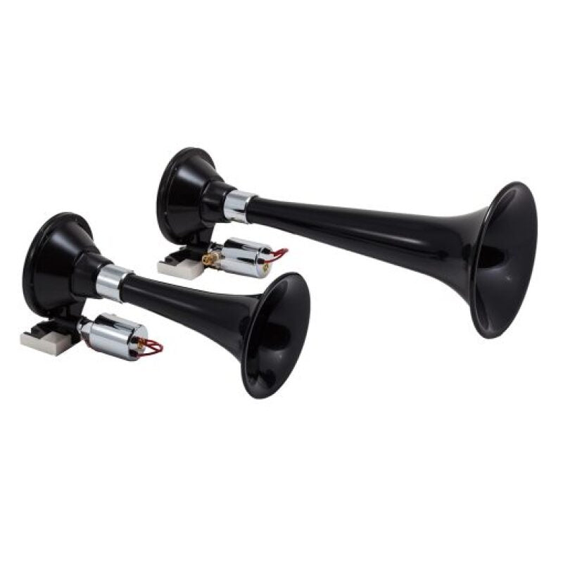 Kleinn 220 Black Dual Horn/ 13In/8In - High Impact ABS Trumpet/ Zinc Alloy Base