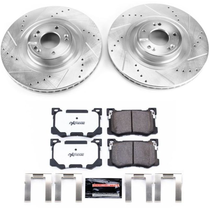 PowerStop K7371-26 15-16 fits Hyundai Genesis Front Z26 Street Warrior Brake Kit