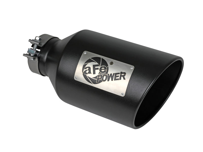AFE 49T40801-B15 MACH Force-Xp 409 Stainless Steel Clamp-on Exhaust Tip Black